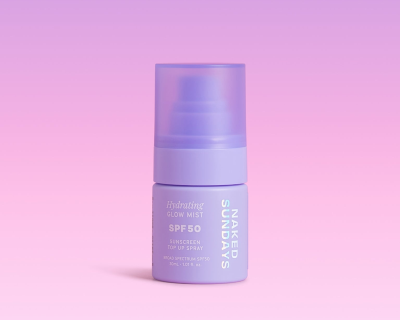 Travel Size Hydrating Glow Mist Setting Spray SPF50 with Pentavitin