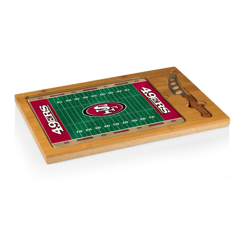 NFL Icon Glass Top Cutting Board & Knife Set