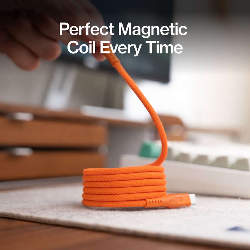 MagStack&nbsp;Pro Auto-Coiling USB-C to USB-C 3.3' Cable