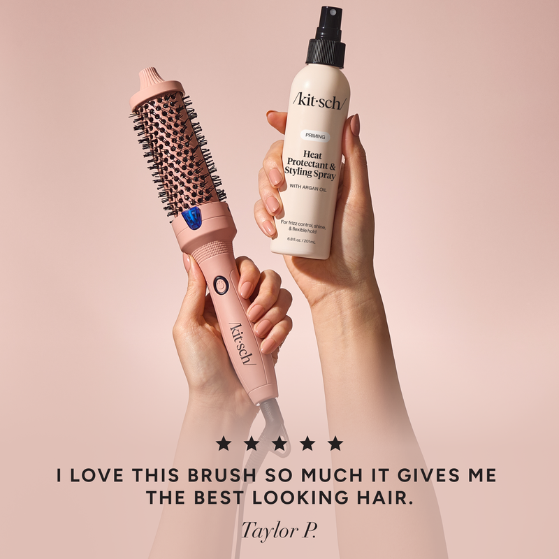 Heat Protectant + Thermal Round Brush Bundle