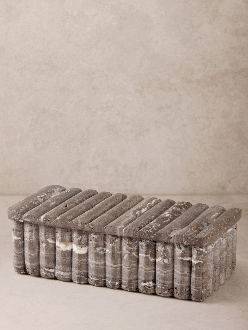 Cuba Ribbed Onyx Box