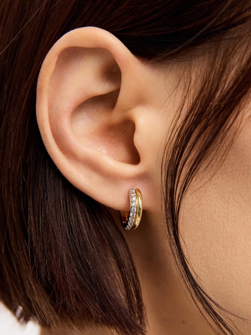 Asher Pave Huggie Earrings