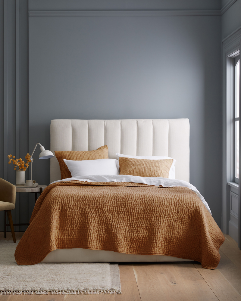 European Linen Cotton Stitch Quilt, King