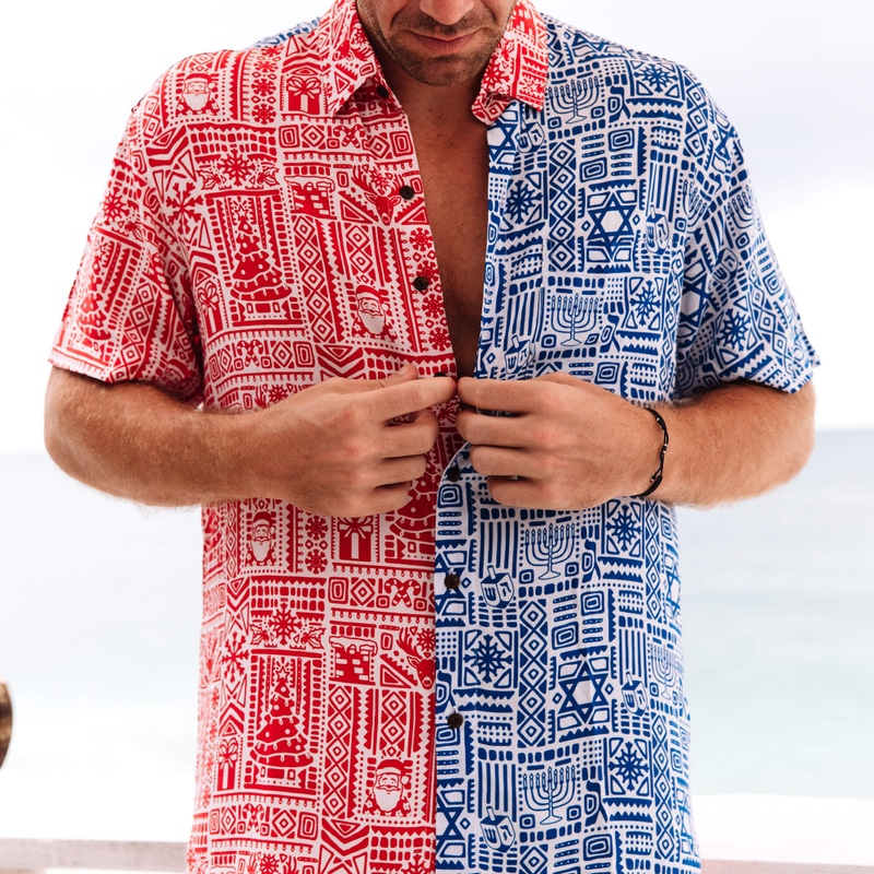The Chrismukkah Holiday Hawaiian Shirt