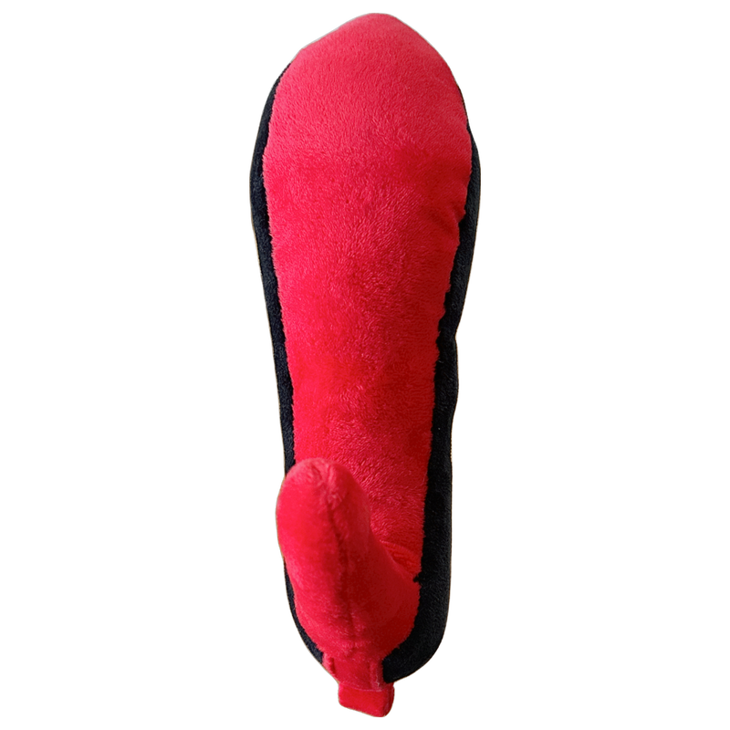 Red Heel Squeaky Dog Shoe Toy