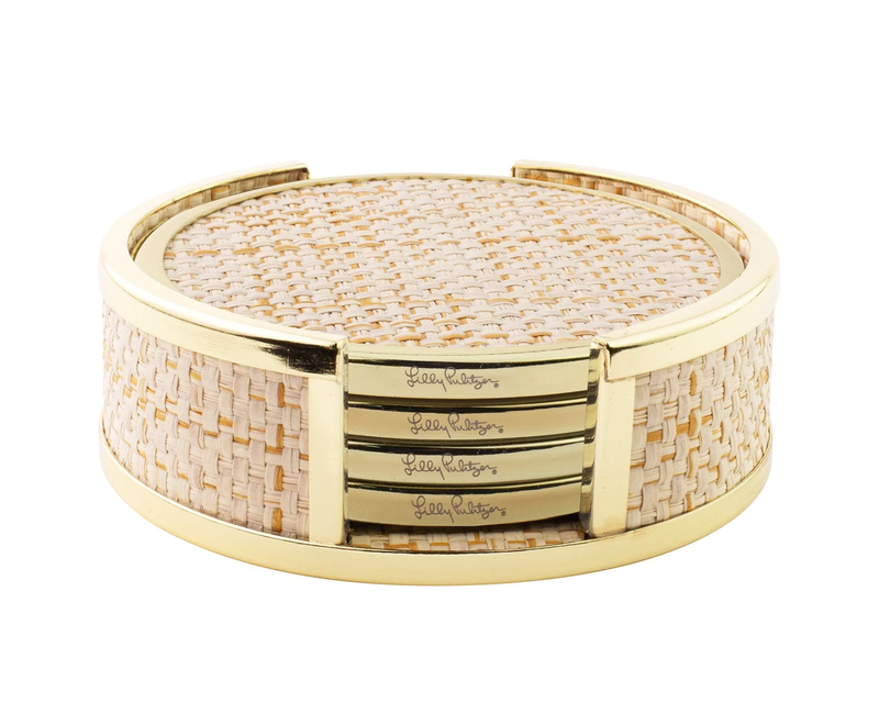 Raffia Coaster Set