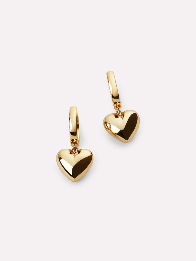 Jessica Puffed Heart Hoops