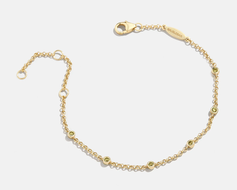 Yasmine 18K Birthstone Bracelet