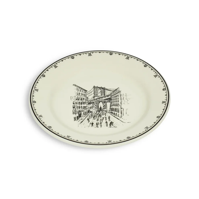 NYC Toile 8.25" App Plate