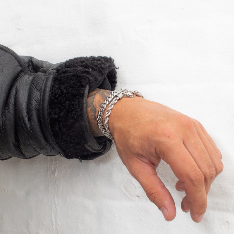 Silver Rope Bracelet 5mm