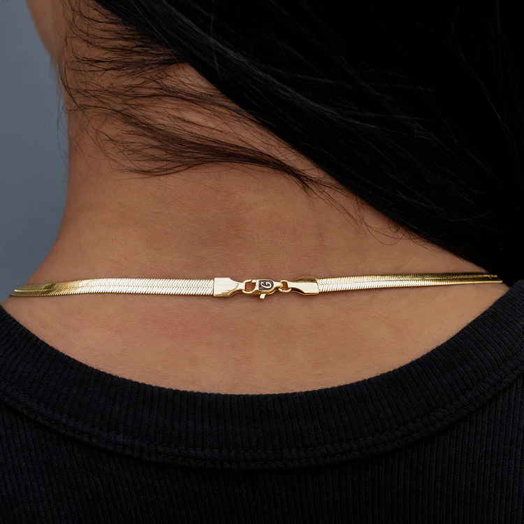 Women's 4mm Herringbone Necklace
