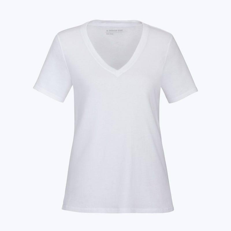 Branded Women's American Giant Classic Cotton V-Neck T-Shirt