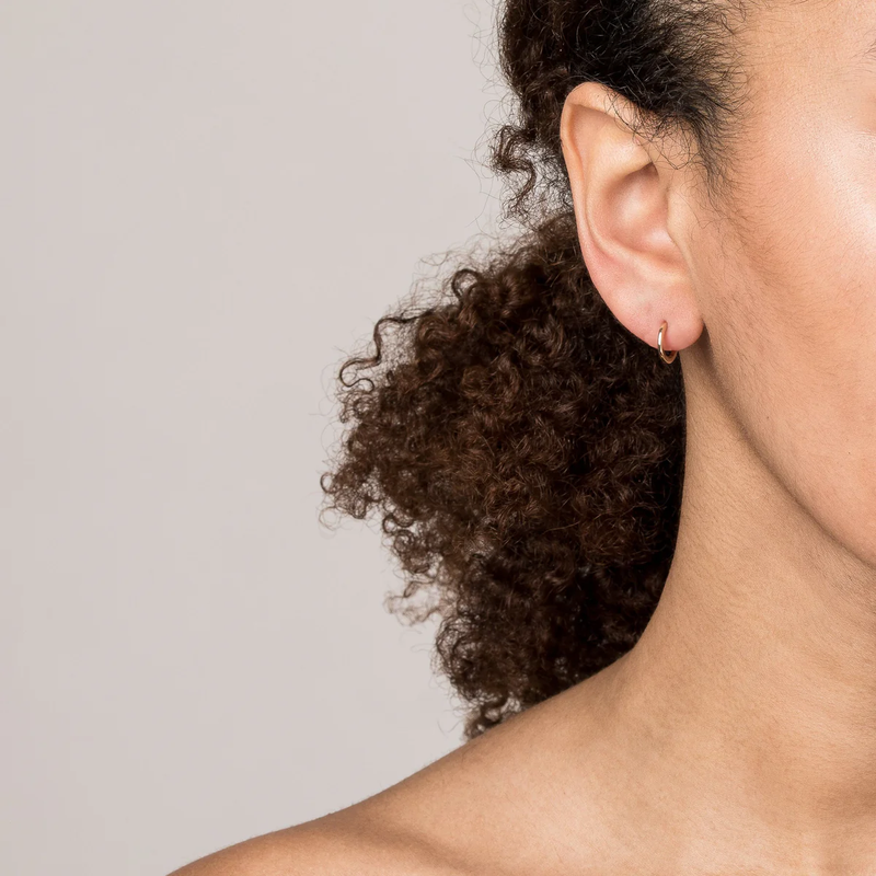 Skinny Gold Hinged Huggie Earrings