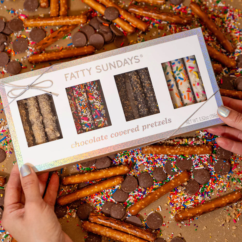 Branded Fatty Sundays Chocolate Covered Pretzel Gift Box