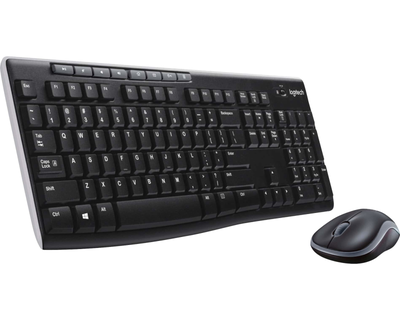 MK270 Full-Size Wireless Membrane Keyboard and Mouse Bundle for PC