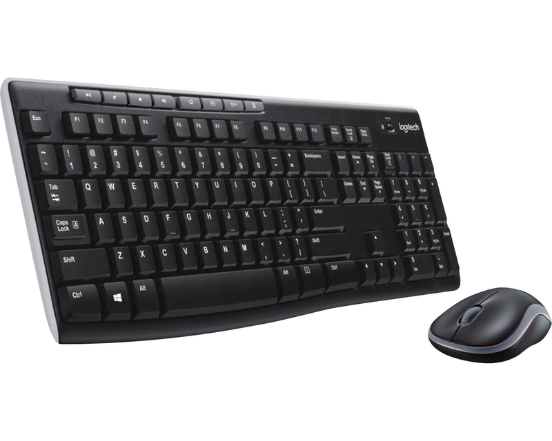 MK270 Full-Size Wireless Membrane Keyboard and Mouse Bundle for PC