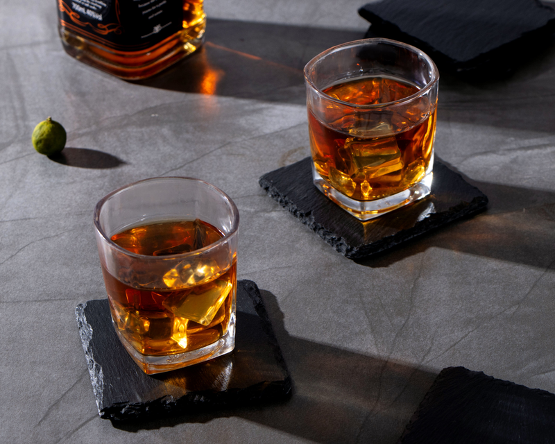 Slate Stone Drink Coasters, Set of Five