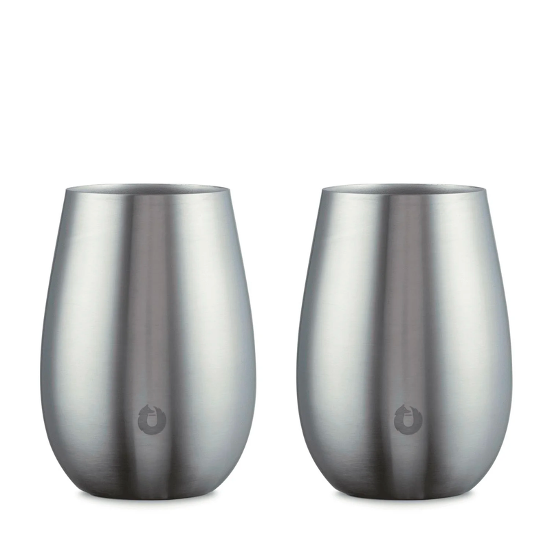 Stainless Steel Wine Glass Set of 2