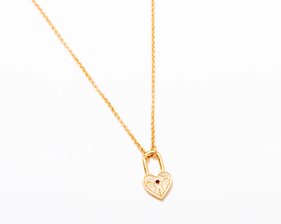 Alicia Lock Charm Necklace