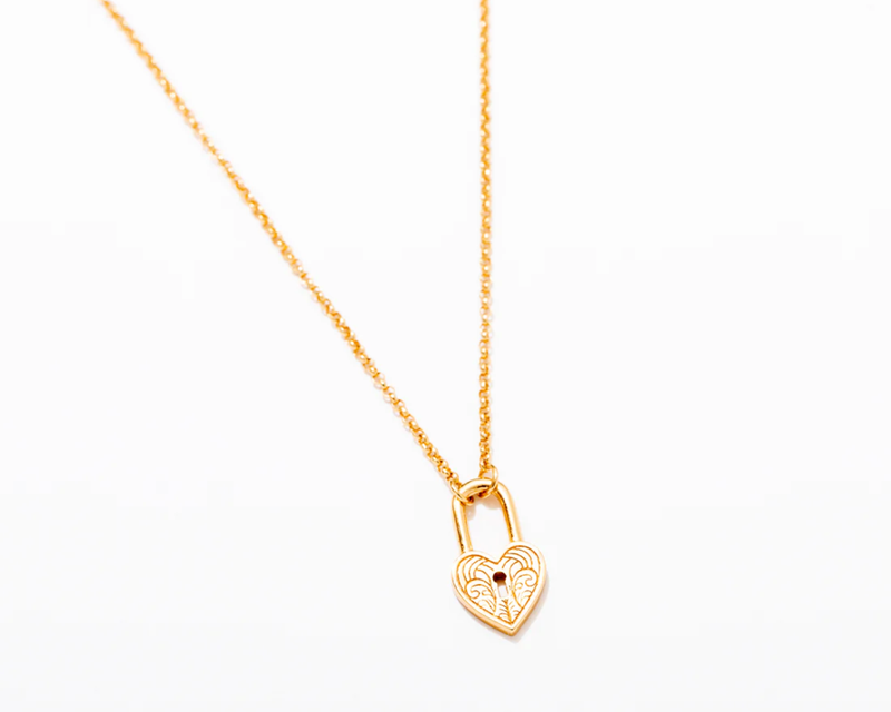 Alicia Lock Charm Necklace