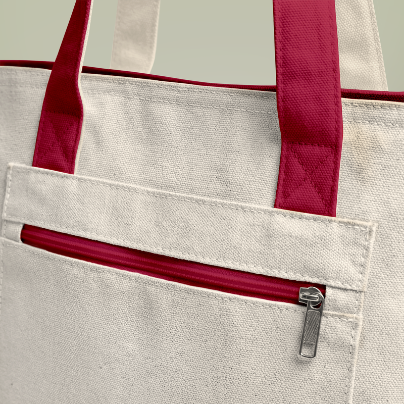 Branded Zippered Canvas Tote