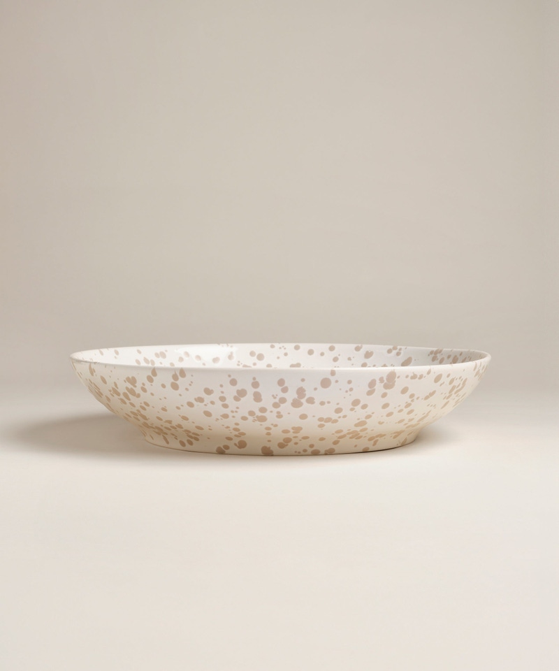 Splatter Low Serving Bowl