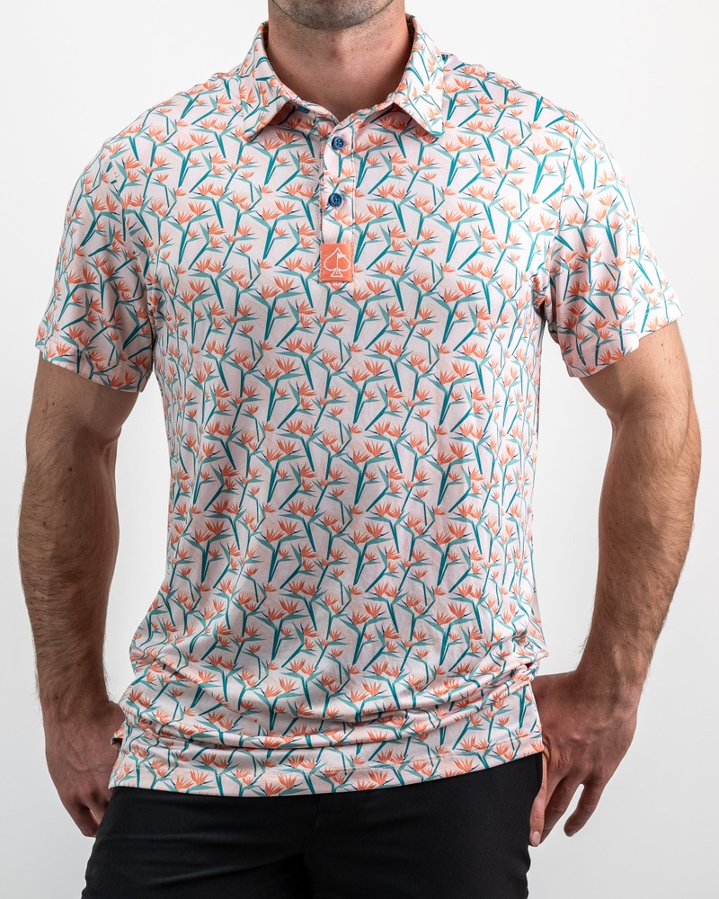 Birds of Paradise Men's Performance Golf Polo