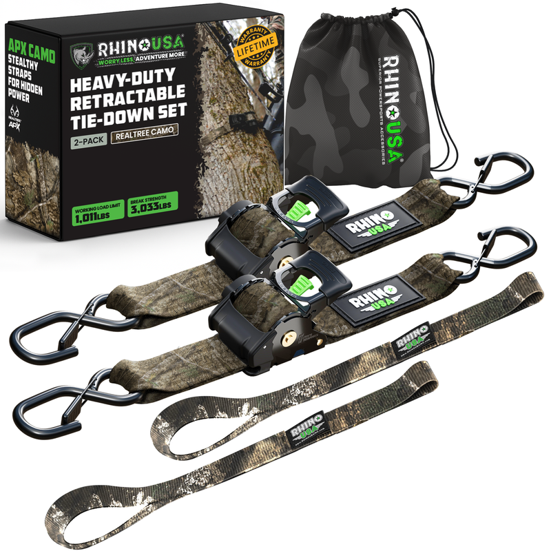 2" x 10' Retractable Ratchet Straps