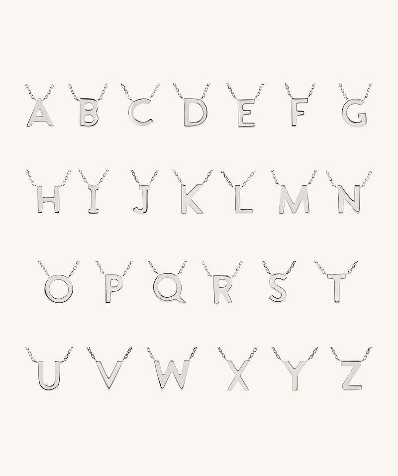 Sterling Silver Letter Necklace