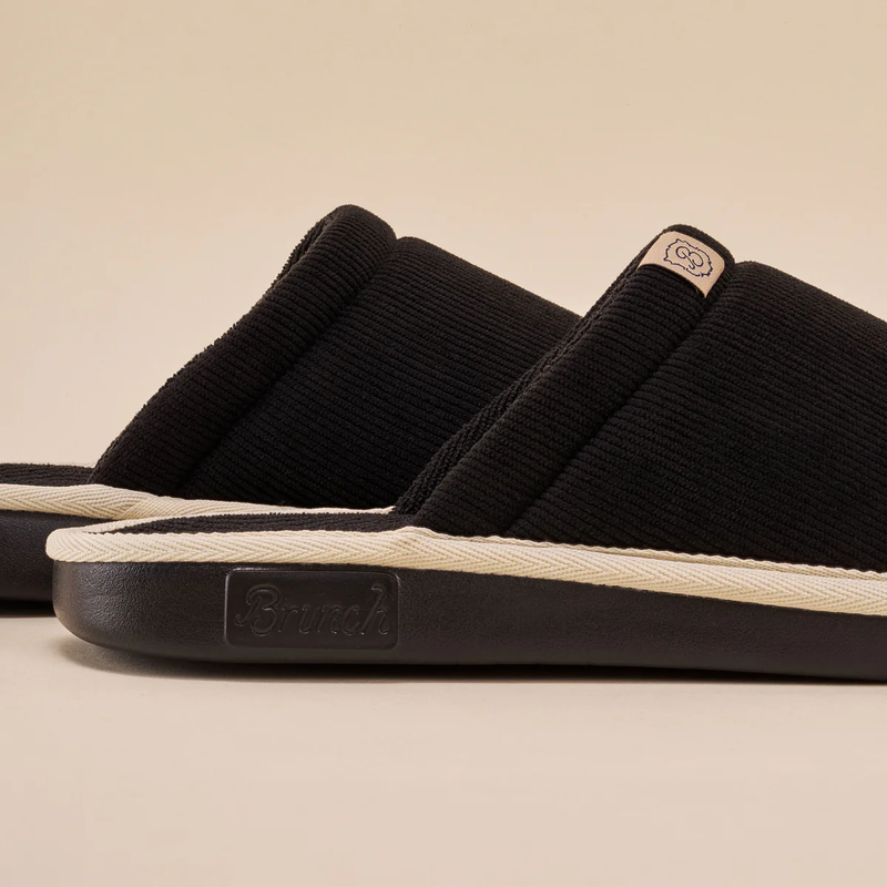 Essential Corduroy Slipper, Black