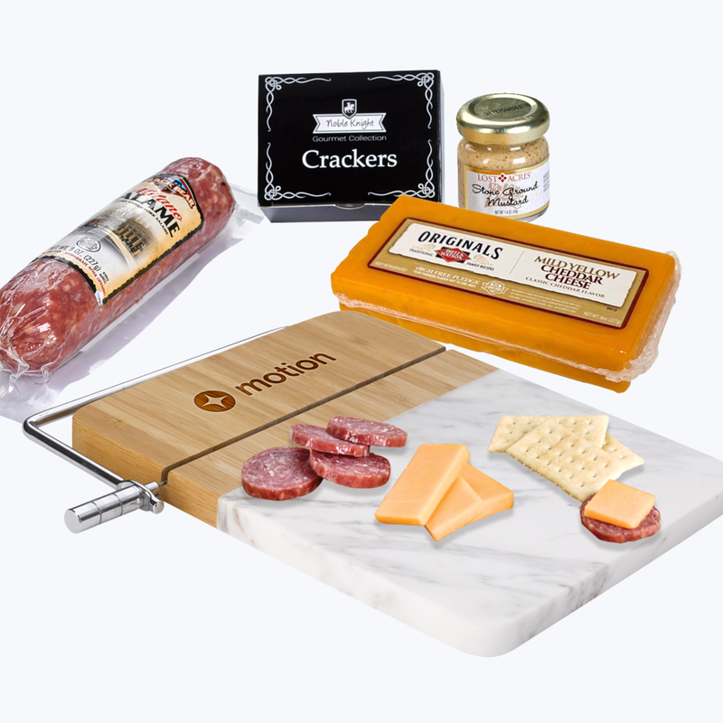 Branded Marble Cutting Board Charcuterie Set