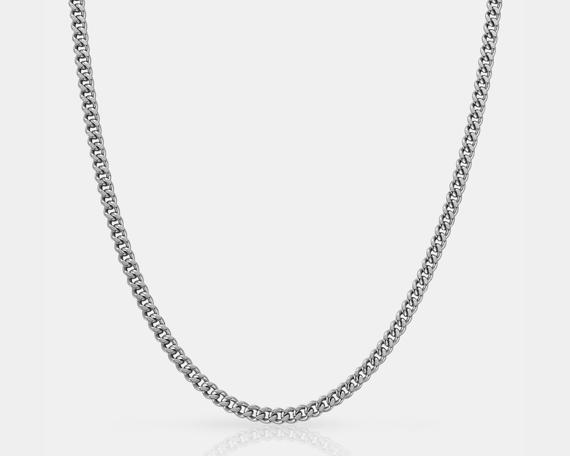 Silver Cuban Chain 4mm