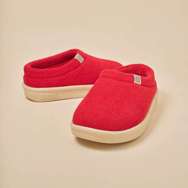 Essential Kids Slipper, Red Terry