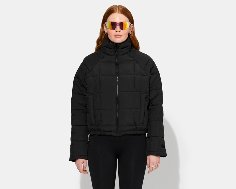 Nellie Packable Puffer Jacket, Black