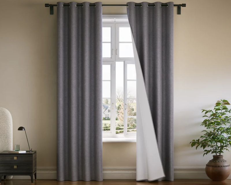 Grommet Blackout Curtain Set of 2, 84" Long
