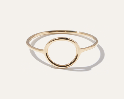 14K Gold Circle Ring
