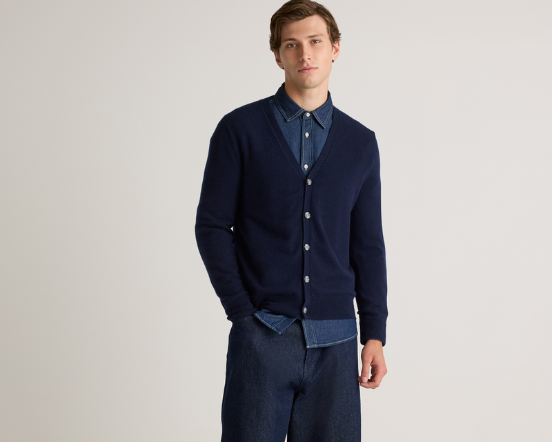 Mongolian Cashmere Cardigan Sweater