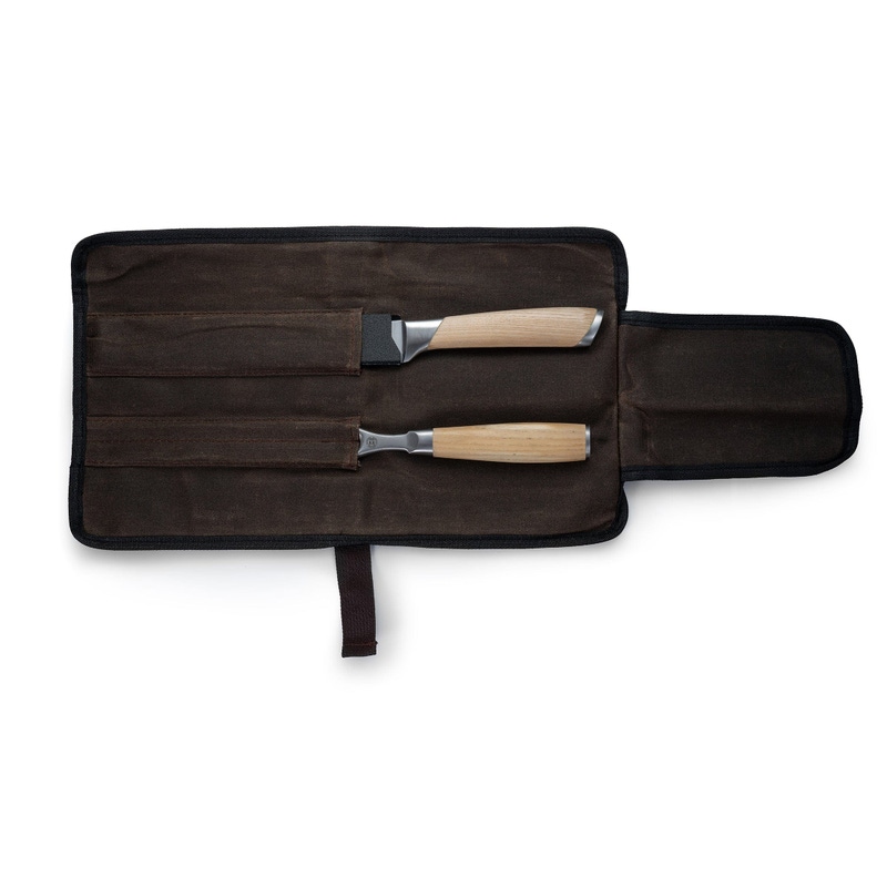 Summit 3-Piece Carving Set in Waxed Canvas Roll