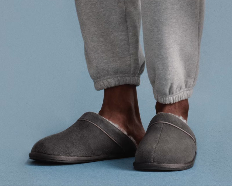 Men's Suede Fluff Scuff Slipper