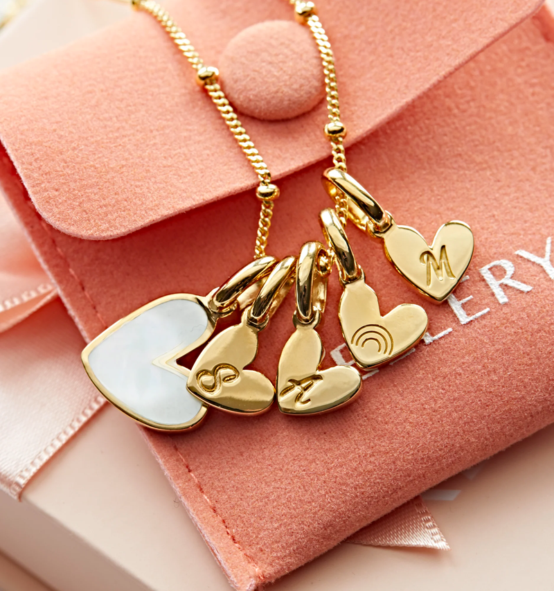 Mother of Pearl Initial Necklace