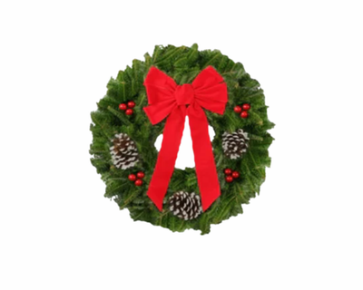 Decorated Evergreen Wreath