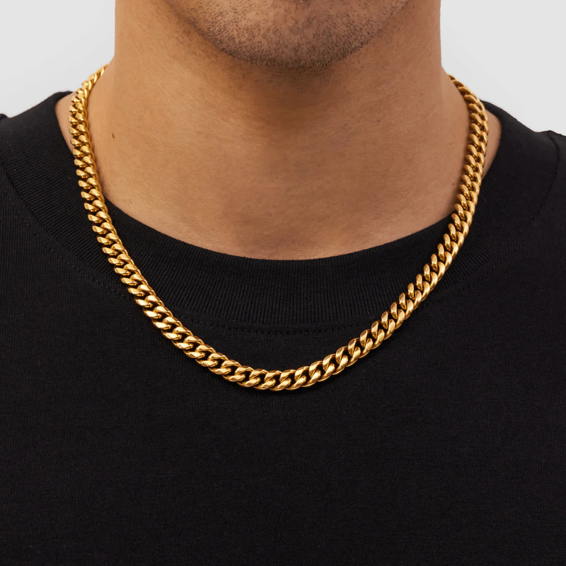 18K Gold Cuban Chain 8mm