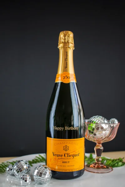 Engraved Veuve Clicquot Yellow Label Brut Champagne