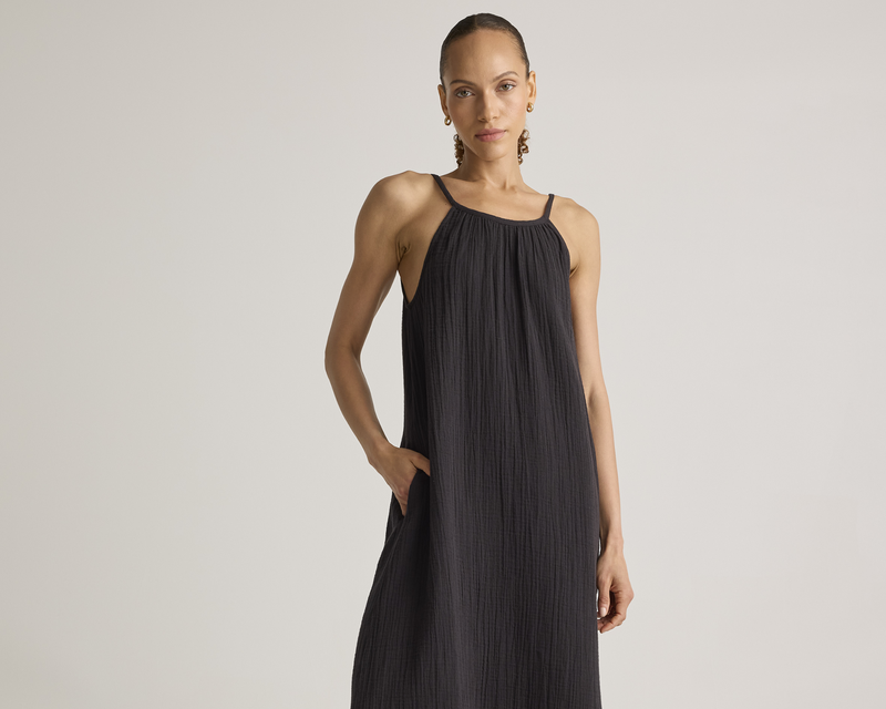 100% Organic Cotton Gauze Sleeveless Maxi Dress