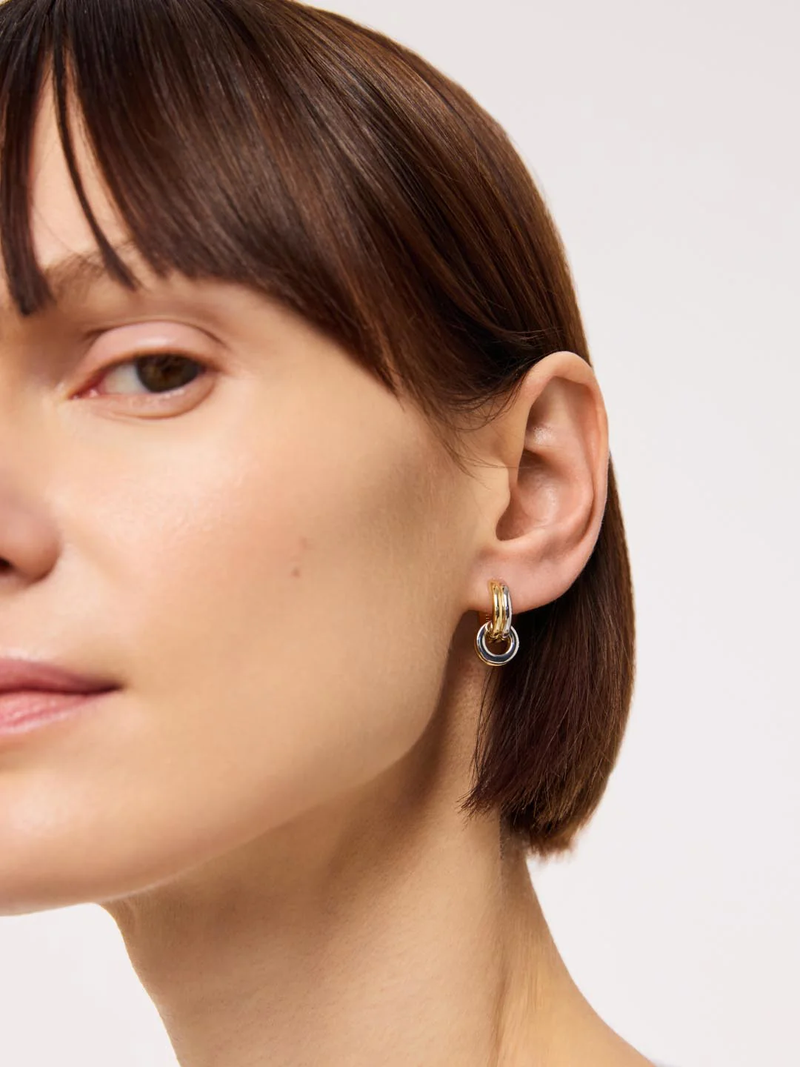 Asher Drop Huggie Earrings