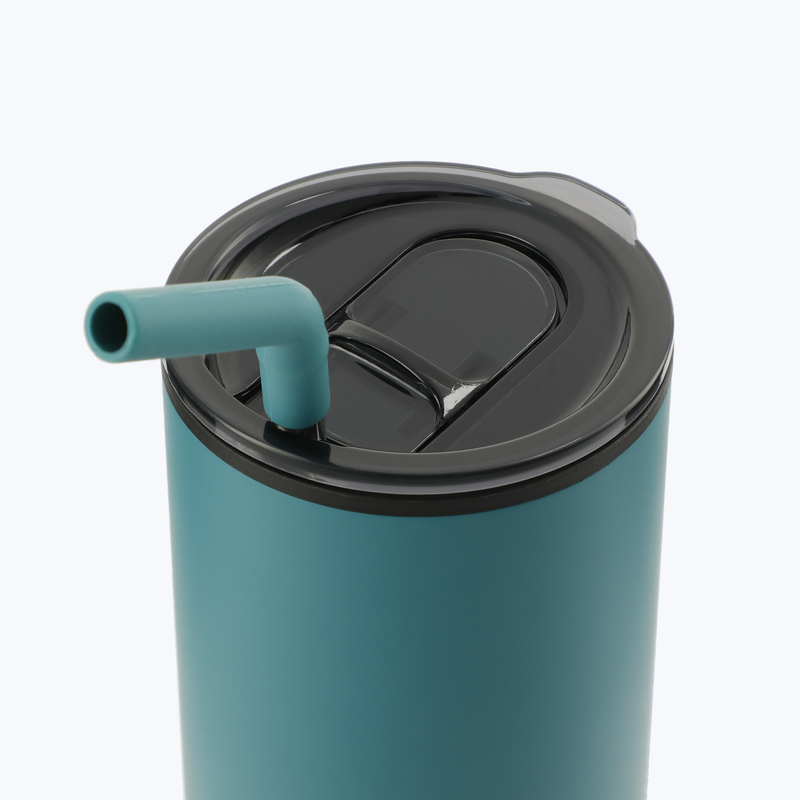 Branded Lagom Insulated 16oz Stainless Steel Tumbler with Straw