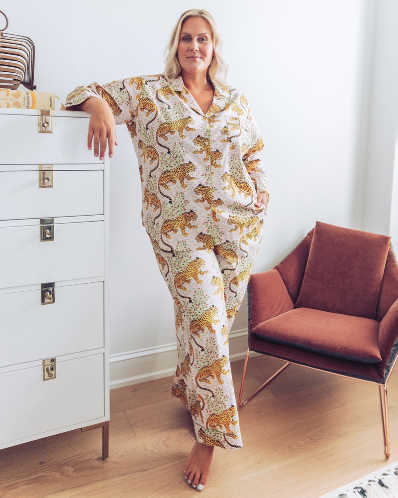 Long PJ Set in Bagheera, Blush