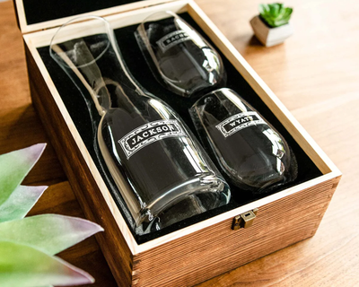 Personalized Wine Decanter and Glass Set 