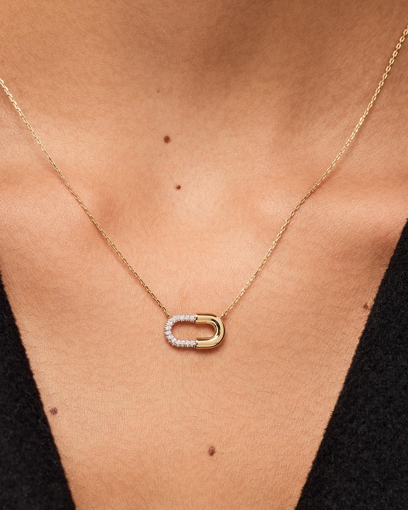 Blake Gold Mini Micropave Necklace
