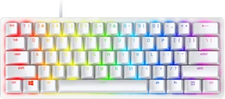 Huntsman Mini 60% Wired Optical Clicky Switch Gaming Keyboard with Chroma RGB Backlighting in White